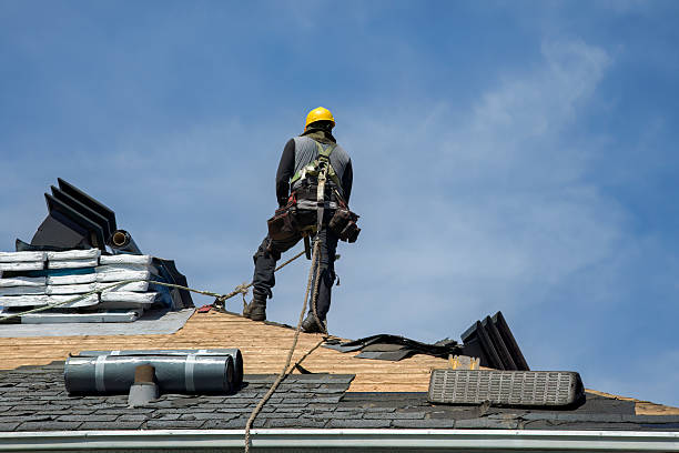 Professional Roof Replacement technician working in Eden, VT